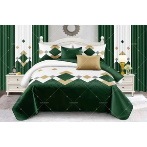 Hot Bán 10 Miếng Tấm Ga Trải Giường Đặt 3D In Rèm Bộ Đồ Giường Đặt Bông Làm Đầy Quilting Trải Giường Đặt Cho Nhà Sử Dụng - Product Image 5