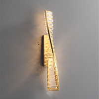 Applique murale scandinave en cristal de luxe salon fond mur moderne Simple allée chambre chevet ligne applique murale