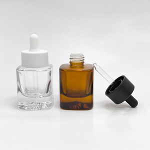 MLM Makeup OEM Supplier Custom Logo Private Label High-end Cosmetic Empty Bottles LOW MOQ <b>Flat</b>-bottomed Dropper Glass Bottle - Product Image 3
