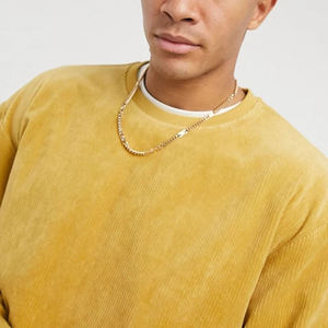 Sweat-shirt en velours côtelé 80% coton pour homme, <span class=keywords><strong>Pull</strong></span>-Over à manches régulières de haute qualité - Product Image 4