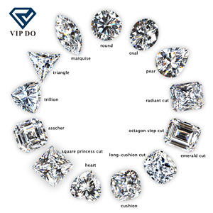 Diamants Moissanite pleine taille, forme ronde, forme fantaisie, pureté D-VVS1, taille 3EX, haute qualité, GRA, pierres lâches en Moissanite - Product Image 1