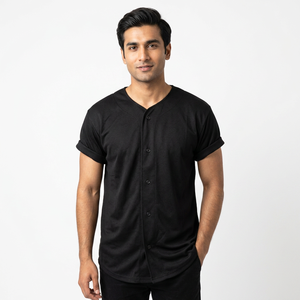 เสื้อเจอร์ซีย์เบสบอลแบบติดกระดุมเสื้อทีมซอฟต์บอล - Product Image 1