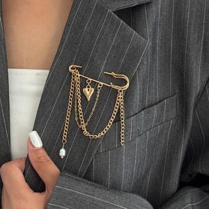 Broches tendance à plusieurs couches avec pampilles en forme de cœur/étoile <span class=keywords><strong>pour</strong></span> femmes, broches tendance <span class=keywords><strong>pour</strong></span> femmes, accessoires de <span class=keywords><strong>costume</strong></span> <span class=keywords><strong>pour</strong></span> soirée, bijoux de mode, cadeaux - Product Image 1