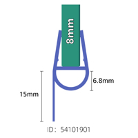 Tira de Sellado de Borde de Plástico Transparente Impermeable al por Mayor, Sello para Puerta de Vidrio de Ducha, Tira de Sellado Inferior para Puerta para Vidrio de 10 mm