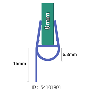Guarnizione Impermeabile in Plastica Trasparente per Porte Doccia in Vetro da 10mm - Product Image 5