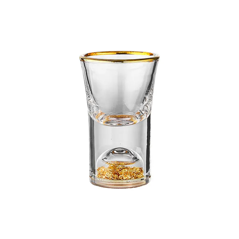 13ml Mountain Shot Glass 0.4oz Shot Glasses Custom Logo Colorful Shot Glass with gold
