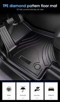 Accessoires automobiles en gros Tapis de sol de voiture 3D TPE de haute qualité pour GWM Poer Cannon Ute (tout-terrain)