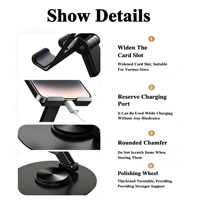 Support de téléphone en alliage d'aluminium personnalisé avec rotation progressive à 3 niveaux, support de téléphone réglable en hauteur et en angle pour diffusion en direct et bureau