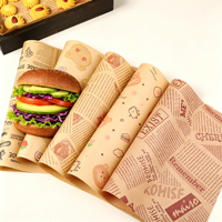 Kemasan Ramah Lingkungan Biodegradable Anti Minyak Berlapis PE Cetak Khusus untuk Roti, Sandwich, Burger & Burrito dengan Logo