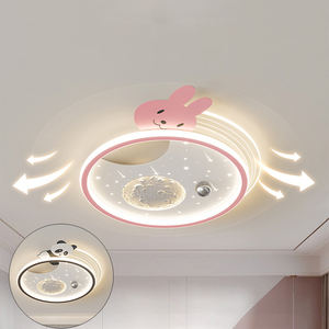 Lumière de plafond pour chambre d'enfant, LED à spectre <span class=keywords><strong>complet</strong></span>, protection des yeux, design moderne, simple, créatif, <span class=keywords><strong>dessin</strong></span> <span class=keywords><strong>animé</strong></span>, panda roux, lapin - Product Image 1