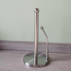 Portarrollos de Papel Higiénico con Base de Hierro y Resorte, Diseño Moderno Ecológico, de Pie, para Rollos Grandes, Doble Poste, Sin Perforaciones - Product Image 2