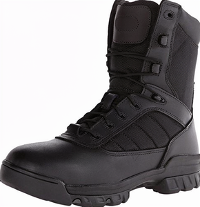 Men's High-Top Outdoor Waterproof Breathable Lightweight Oxford Leather Training Shoes Autumn Wear-Resistant Zipper Hiking <b>Boots</b> - Product Image 1