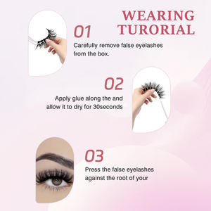 ब्रांड स्पष्ट बैंड के लिए थोक सस्ता है, पूर्ण पट्टी हस्तनिर्मित चमक 5 जोड़े पैक कस्टम लेबल पलकों - Product Image 6