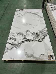 Paneles de pared de PVC de hoja de mármol UV alternativa de mármol personalizado de alto brillo de decoración - Product Image 3