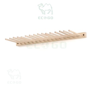 Hot Selling Wine Rack Glass Holder Wall Mounted Wine Glass Rack Eco-Friendly Bamboo Cup Holder - Product Image 5