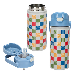 SilverJet Children's Stainless Steel Vacuum <b>Flask</b> 600ml Portable Leak Proof Bpa Free <b>With</b> Lid And <b>Straw</b> For Outdoor Use - Product Image 1