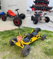 Voiture tout-terrain à quatre roues à essence avec moteur à chaîne à 4 temps de 90 cm3 en stock Kart adulte tout-terrain