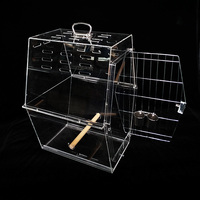 Cage à oiseaux moderne de luxe, écologique, recyclable, grande taille, sur mesure, en acrylique transparent, résistante à l'eau, légère, facile à assembler