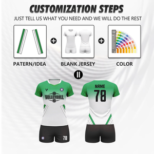 Volleybalshirt voor volwassenen Comfortabel polyester Ronde hals Korte mouw Aangepaste sublimatieprint Volleybaluniform Wv64 - Product Image 2