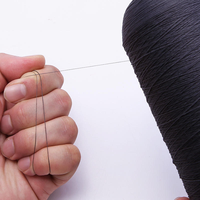 Fil élastique en nylon personnalisé, extensible dans quatre sens, surjeté, grand rouleau, fil chenille blanchi 150D, double brin, fil à coudre