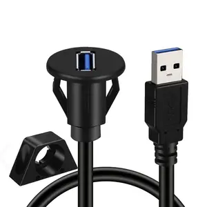 Usb veri kablosu süper hız paneli USB3.0 erkek kadın paneli dağı usb veri kablosu tekne araba motosiklet