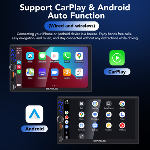 Autoradio de Excelente Calidad, 64G, 2 Din, GPS, BT, Multimedia, Reproductor Estéreo de 14 Funciones, Pantalla Táctil de 7 Pulgadas, Radio para Auto WINCE con CarPlay - Product Image 2