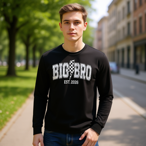 T-shirt à manches longues Big Bro Est 2026 avec motif éclair, chemise promotionnelle - Product Image 1