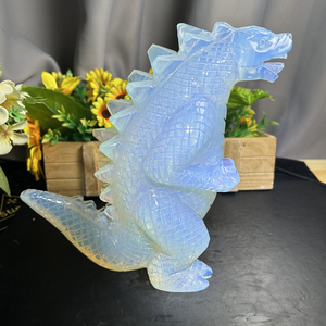 Vendita calda opale intagli <span class=keywords><strong>di</strong></span> dinosauro guarigione pietre <span class=keywords><strong>di</strong></span> cristallo animale statua Opalite <span class=keywords><strong>dinosauri</strong></span> per la meditazione - Product Image 3