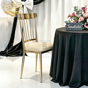 Chaises de banquet de mariage modernes les plus vendues, avec cadre en métal <span class=keywords><strong>doré</strong></span> et revêtement en velours blanc, pour événements - Product Image 2