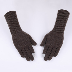 <span class=keywords><strong>Gants</strong></span> d'hiver chauds pour femmes 100 % pure <span class=keywords><strong>laine</strong></span>, compatibles écran tactile, avec détection par aiguille, pour le cyclisme, élastiques, en peau de mouton mérinos - Product Image 4