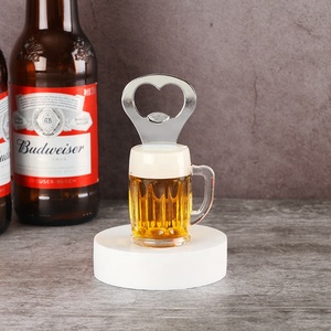 Logotipo personalizado aço inoxidável cerveja caneca aço com geladeira ímã abridor de garrafas - Product Image 5
