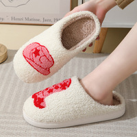 Tongs pour femmes Couple antidérapant confortable maison pantoufles Cowboy botte CowGirl confortable et élégant diapositives doux en peluche chaud hiver pantoufles