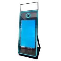 Photomaton miroir de qualité supérieure avec trois tailles d'écran, caméra intégrée, éclairage RGB et lampe de remplissage LED supérieure