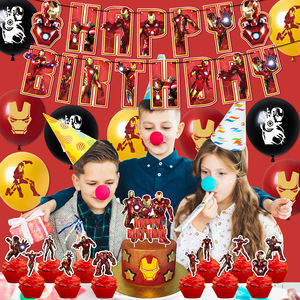 Globos de Látex con Temática de Iron Man de Los Vengadores, Adorno para Pastel, Banner, Decoraciones para Fiestas de <span class=keywords><strong>Cumpleaños</strong></span> Infantiles de <span class=keywords><strong>Marvel</strong></span>, Baby Shower - Product Image 5
