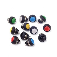 Mini interrupteur rond personnalisé 6 couleurs 12mm étanche momentané on Off réinitialiser 12mm interrupteur à bouton poussoir