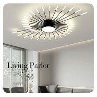 Lustres à LED pour le salon Creative Nordic Led Feux d'artifice Atmosphère Chambre à coucher Salle à manger Plafonniers Lampe