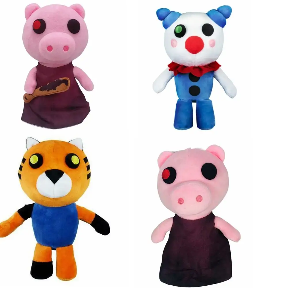 Brinquedo de pelúcia para meninos e meninas, 25cm, jogo fofo, animais dos desenhos animados, rosa, porco, tigre, presentes para crianças