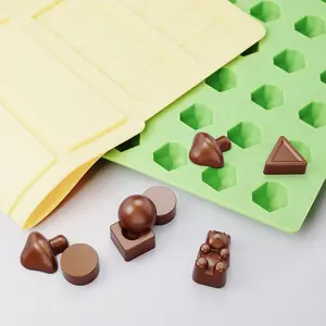 Logo personalizzabile baking chocolate dly candy bar mold go pezzi di scacchi stampo gommoso fatto in casa