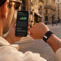 JCVital V8 V8B V8C SDK API OEM ODM Bracelet intelligent avec moniteur de vitalité IA amélioré, rapport de comparaison des tendances de santé, B2BCE FCC Rohs