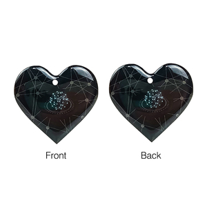 Colgante de energía de <span class=keywords><strong>iones</strong></span> <span class=keywords><strong>negativos</strong></span> con forma de corazón personalizado ECAMAZ 1200-1600, collar con cordón de silicona antirradiación - Product Image 3