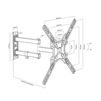 Support mural pour téléviseur à écran plat Charmount, pivotant à 360 degrés, orientable, pour écrans plats