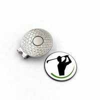 Clip magnétique pour chapeau de golf SY avec marqueur de balle et logo personnalisé, clip métallique portable pour casquette, accessoire de golf pour usage extérieur