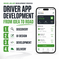 Gelişmiş Teslimat Sürücüsü Uygulama Geliştirme Seti (IOS Android için) - Sipariş Kabulü, Navigasyon, Para Kazanma Göstergesi ile LionCreate