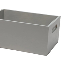 Caissons en bois Arge non finis, caisses de rangement décoratives en bois pour présentation rustique, boîtes de rangement en bois emboîtables