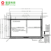 Écran tactile capacitif G+G K&D 7 pouces TFT LCD 1024x600 IPS MIPI 340 Nits Contraste 800:1 30 broches 45% NTSC