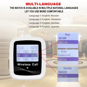CATEL Pager sans fil appel Beeper étanche montre récepteur blanc noir pour infirmière café Restaurant Table réservé serveur appel - Product Image 6