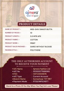 Stylish Elegant Traditional Ajmera Cotton <b>Saree</b> Soft Printed Ethnic Fashion Wear Collection for Women - Product Image 6