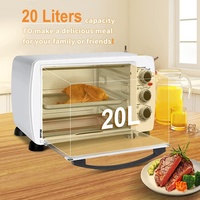 Four électrique multifonction 30L pour pizzas, fruits, barbecue, grille-pain, mini cuisinière avec 2 plaques chauffantes