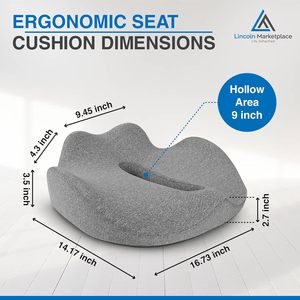 Coussin de siège de voiture confortable en mousse à mémoire de forme Sinowarm, directement de l'usine, pour soulager les douleurs du coccyx et de la sciatique, soutien dorsal, amovible et lavable - Product Image 2