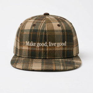 Casquette Snapback Personnalisée en Gros avec Logo Brodé, Motif Écossais Vintage en Mélange de Laine, Casquette à 6 Panneaux à Visière Plate de Haute Qualité - Product Image 1